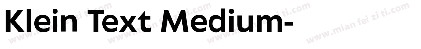 Klein Text Medium字体转换